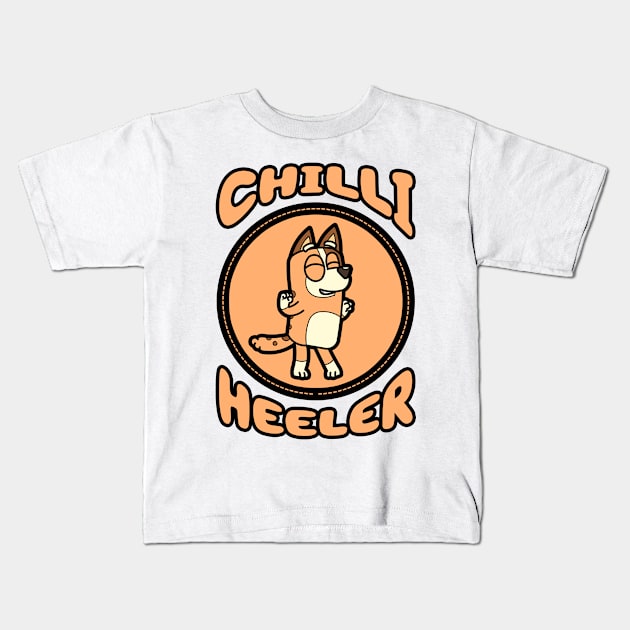 Chilli Heeler IV Kids T-Shirt by Gunung Sambojorka